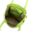  Dámska kožená kabelka cez rameno Luka 26-084 limetkovo zelená, shopper 40 x 37 x 13 cm