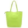  Dámska kožená kabelka cez rameno Luka 26-084 limetkovo zelená, shopper 40 x 37 x 13 cm