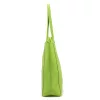  Dámska kožená kabelka cez rameno Luka 26-084 limetkovo zelená, shopper 40 x 37 x 13 cm