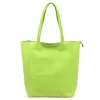  Dámska kožená kabelka cez rameno Luka 26-084 limetkovo zelená, shopper 40 x 37 x 13 cm