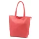  Dámska kožená kabelka cez rameno Luka 26-084 koralovo červená, shopper 40 x 37 x 13 cm