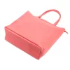  Dámska kožená kabelka cez rameno Luka 26-084 koralovo červená, shopper 40 x 37 x 13 cm