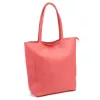  Dámska kožená kabelka cez rameno Luka 26-084 koralovo červená, shopper 40 x 37 x 13 cm