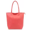  Dámska kožená kabelka cez rameno Luka 26-084 koralovo červená, shopper 40 x 37 x 13 cm