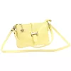 Luka 25-068  női bőr, pasztell sárga válltáska oldalpántal