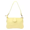 Luka 25-068  női bőr, pasztell sárga válltáska oldalpántal