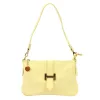 Luka 25-068  női bőr, pasztell sárga válltáska oldalpántal