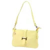 Luka 25-068  női bőr, pasztell sárga válltáska oldalpántal