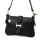 Luka 25-068  fekete női bőr válltáska oldalpánttal 25 x 16 x 5 cm