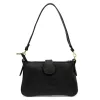 Luka 25-068  fekete női bőr válltáska oldalpánttal 25 x 16 x 5 cm