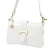 Luka 25-068 fehér női bőr válltáska oldalpánttal 25 x 16 x 5 cm