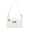 Luka 25-068 fehér női bőr válltáska oldalpánttal 25 x 16 x 5 cm