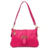 Luka 25-068 magenta női bőr válltáska oldalpánttal 25 x 16 x 5 cm