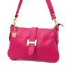 Luka 25-068 magenta női bőr válltáska oldalpánttal 25 x 16 x 5 cm