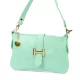 Luka 25-068 türkiz női bőr válltáska oldalpánttal 25 x 16 x 5 cm