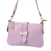 Luka 25-068 pasztell lila női bőr válltáska oldalpánttal 25 x 16 x 5 cm