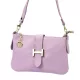 Luka 25-068 pasztell lila női bőr válltáska oldalpánttal 25 x 16 x 5 cm