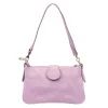 Luka 25-068 pasztell lila női bőr válltáska oldalpánttal 25 x 16 x 5 cm