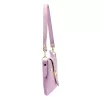 Luka 25-068 pasztell lila női bőr válltáska oldalpánttal 25 x 16 x 5 cm