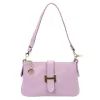 Luka 25-068 pasztell lila női bőr válltáska oldalpánttal 25 x 16 x 5 cm