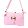 Luka 25-068 rózsaszín női bőr válltáska oldalpánttal 25 x 16 x 5 cm