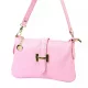 Luka 25-068 rózsaszín női bőr válltáska oldalpánttal 25 x 16 x 5 cm