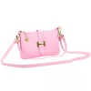 Luka 25-068 rózsaszín női bőr válltáska oldalpánttal 25 x 16 x 5 cm
