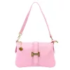 Luka 25-068 rózsaszín női bőr válltáska oldalpánttal 25 x 16 x 5 cm