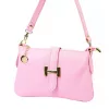 Luka 25-068 rózsaszín női bőr válltáska oldalpánttal 25 x 16 x 5 cm