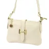 Luka 25-068 bézs női bőr válltáska oldalpánttal 25 x 16 x 5 cm