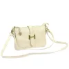 Luka 25-068 bézs női bőr válltáska oldalpánttal 25 x 16 x 5 cm