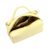  Dámska kožená kabelka Luka 26-085 pastelovo žltá s bočným popruhom 21 x 11 x 7 cm