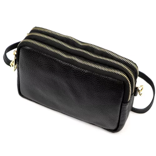 Luka 26-088 DOLLARO fekete női bőr kézitáska 22 x 13 x 7 cm