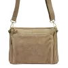  Dámska kožená crossbody kabelka Luka 26-008 v béžovej farbe 28 x 20 x 10 cm