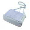  Dámska kožená crossbody kabelka Luka 26-008 v svetlomodrej farbe 28 x 20 x 10 cm