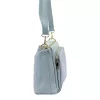  Dámska kožená crossbody kabelka Luka 26-008 v svetlomodrej farbe 28 x 20 x 10 cm