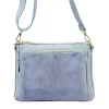  Dámska kožená crossbody kabelka Luka 26-008 v svetlomodrej farbe 28 x 20 x 10 cm