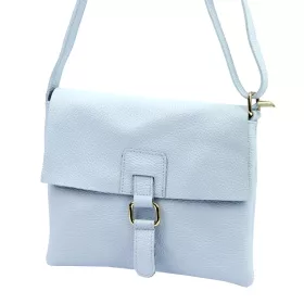    Dámska kožená kabelka cez rameno Luka 26-087 v svetlomodrej farbe, crossbody, 25 x 20 x 4 cm