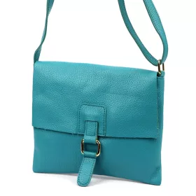    Dámska kožená kabelka Luka 26-087 tyrkysová, crossbody 25 x 20 x 4 cm