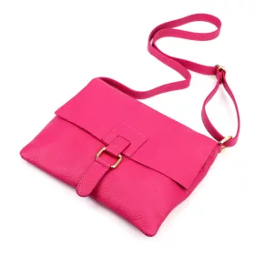    Dámska kožená kabelka Luka 26-087 magenta, crossbody, 25 x 20 x 4 cm