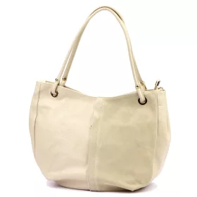    Dámska kožená kabelka cez rameno Luka 26-089 béžovej farby 42 x 31 x 16 cm