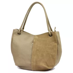    Dámska kožená kabelka cez rameno Luka 26-089 v béžovej farbe 42 x 31 x 16 cm