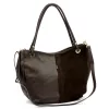 Dámska kožená kabelka cez rameno Luka 26-089 tmavohnedá 42 x 31 x 16 cm