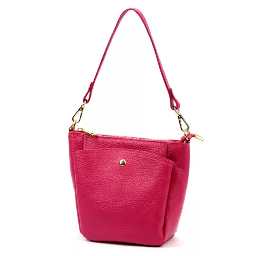 Luka 26-018 DOLLARO magenta női bőr kézitáska 21 x 20 x 11 cm