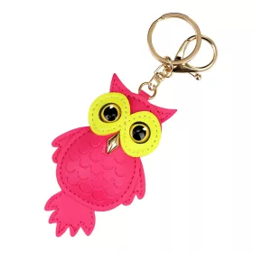    Dámsky ružový doplnok z hovädzej kože Florence BRE-9 OWL 9 x 6 x 2 cm