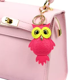    Dámsky ružový doplnok z hovädzej kože Florence BRE-9 OWL 9 x 6 x 2 cm