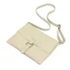  Dámska kožená crossbody kabelka Luka 26-087 béžovej farby 25 x 20 x 4 cm