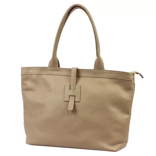 Luka 25-007 2w1 taupe női bőr válltáska, shopper 42 x 28 x 16 cm