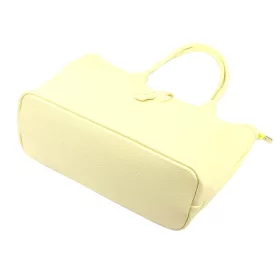   Luka 25-007 2w1 pasztell sárga női bőr válltáska, shopper 42 x 28 x 16 cm