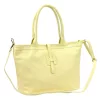 Luka 25-007 2w1 pasztell sárga női bőr válltáska, shopper 42 x 28 x 16 cm